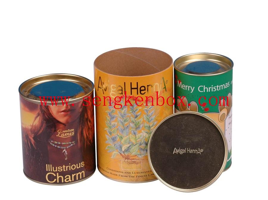 Round Grease-proof Lining Dried Flowers Packaging Paper Canister Cardboard Box