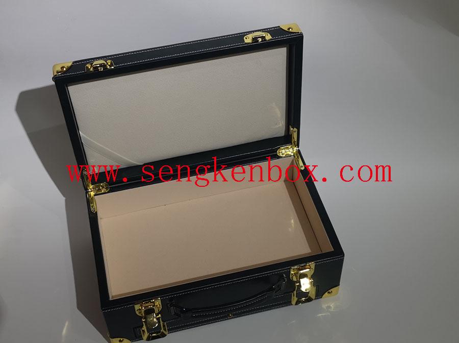 Leather Box with Bimetal Buckle