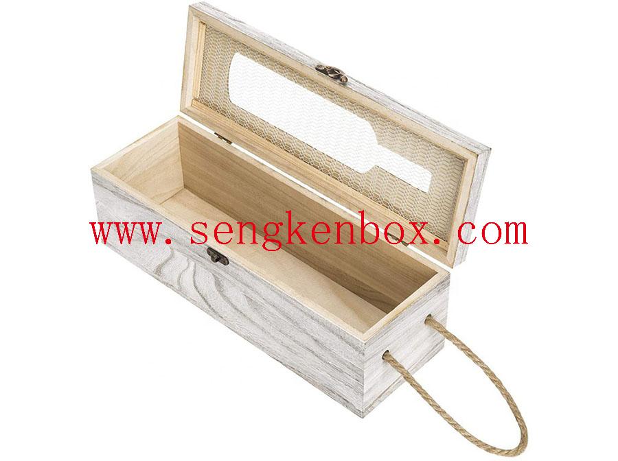 Hollow Out Wood Decorative Pattern Wine Wooden Packaging Gift Box