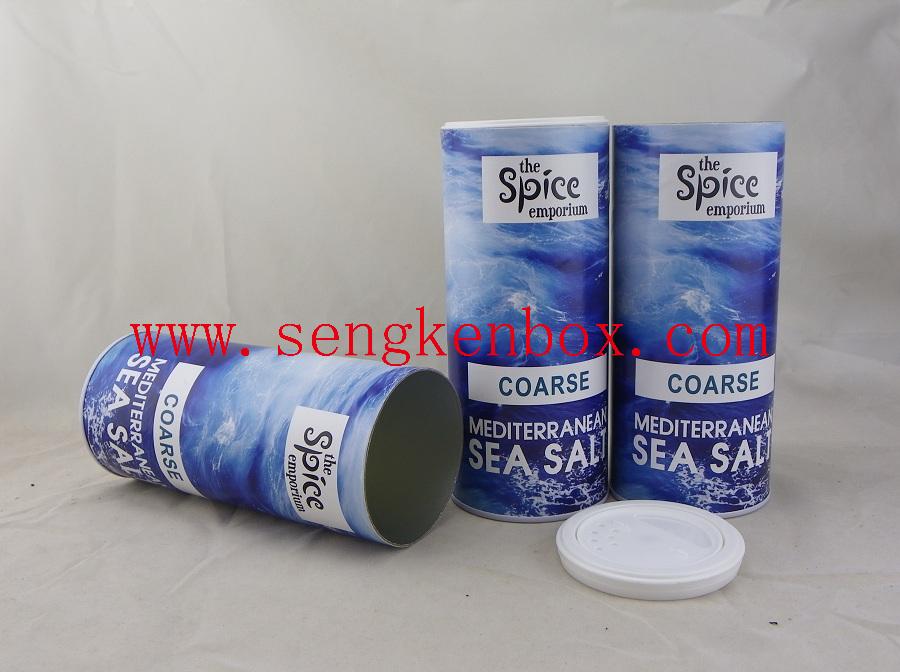 Coarse Sea White Salt Packaging Paper Shaker Tube