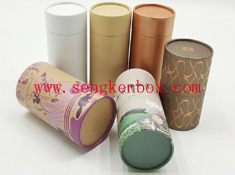 Round Push Up Deodorant Stick Containers Kraft Paper Packaging Tube