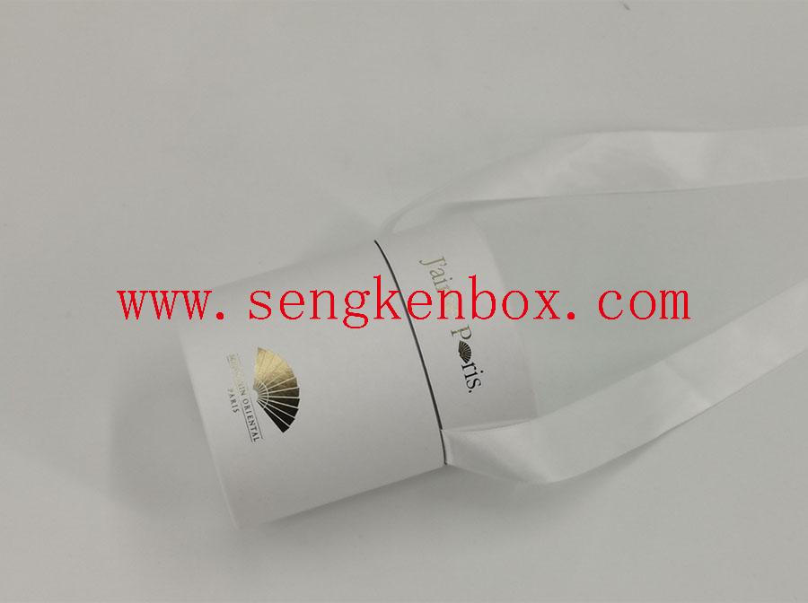 White Gift Rolled Paper Tube 