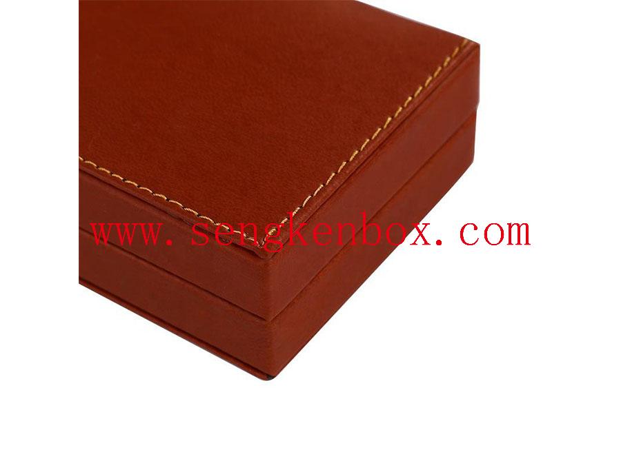 Packaging Hinged Lid Leather Pen Box