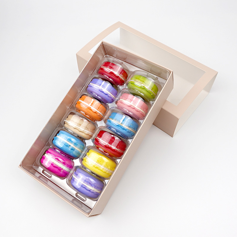 12 macaron gift box with window