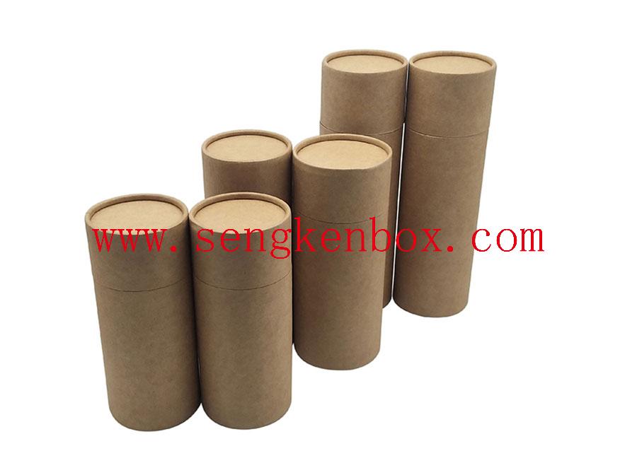 Brown Paper Cylinder Packaging Tube