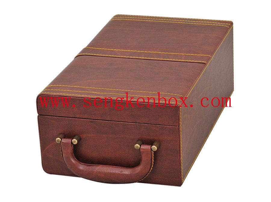  High Quality Wine Packaging Leather Box