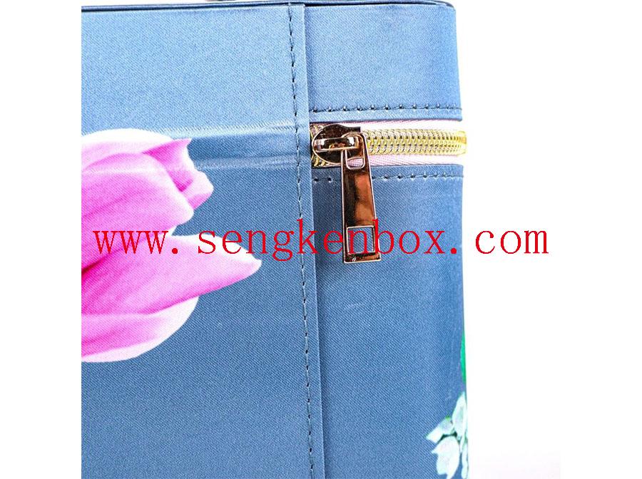 Pattern Portable Leather Box
