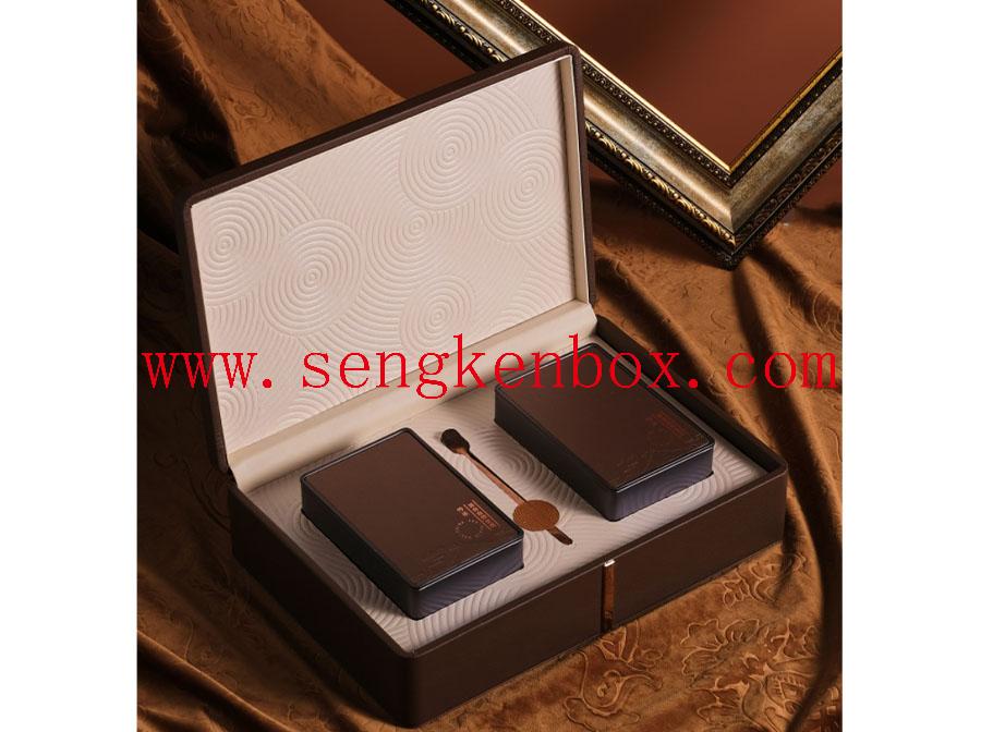 Latte Coffee Packaging Leather Box