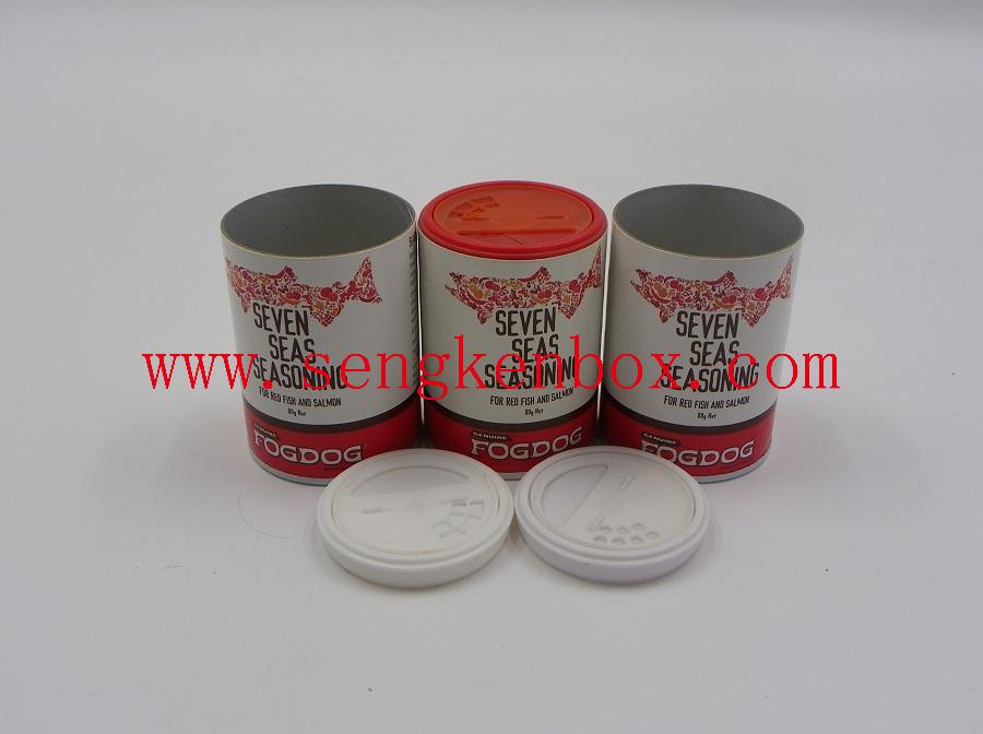 Fish Seasonings Packaging Cylinder Box Shaker Paper Cardboard Tube