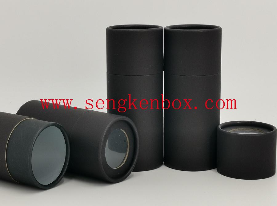 Black Paper Tube with Clear Window