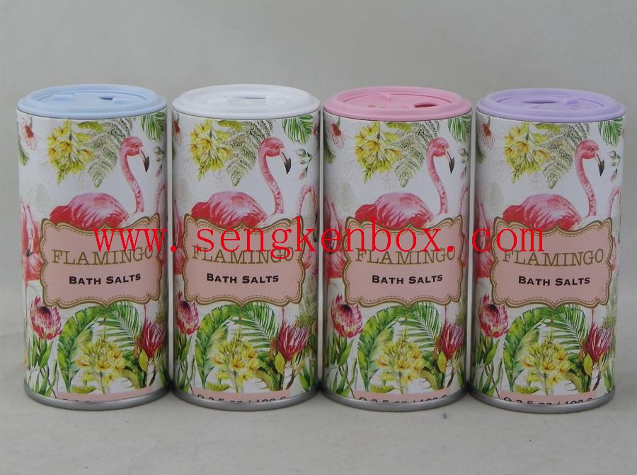 Paper Cardboard Shaker Dry Bath Salt Powder Packaging Paper Tube