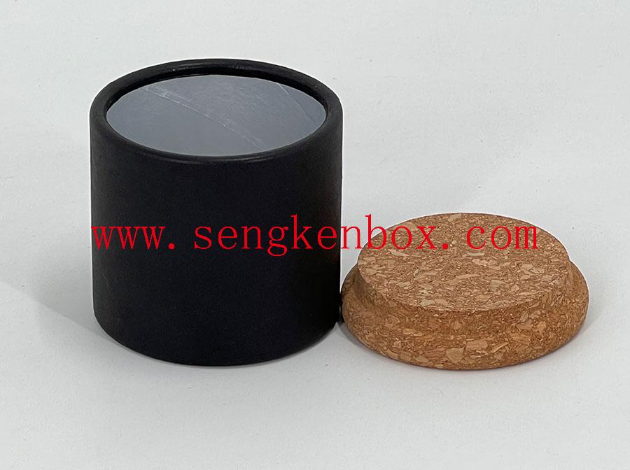 Paper Tube Packaging With Wooden Lid