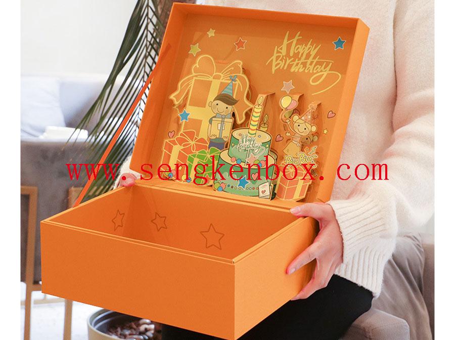 Holiday Design Non-Foldable Gift Paper Box