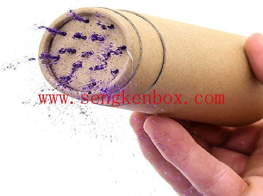 Brown Kraft Powder Packaging Paper Canister with Shaker Cardboard Lid 