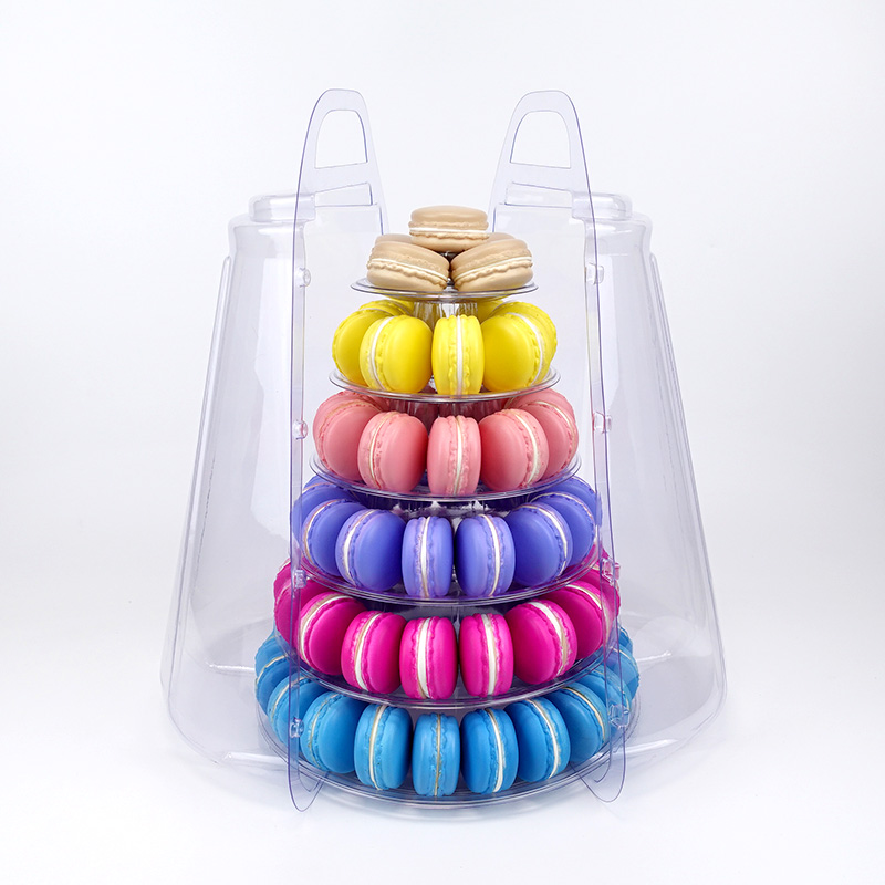 6 macaron tower display with carrying case