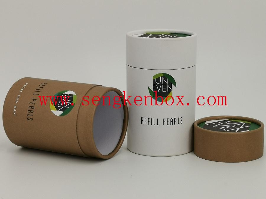 Paraffin Wax Packaging Paper Tube Candle Packing Round Cardboard Box