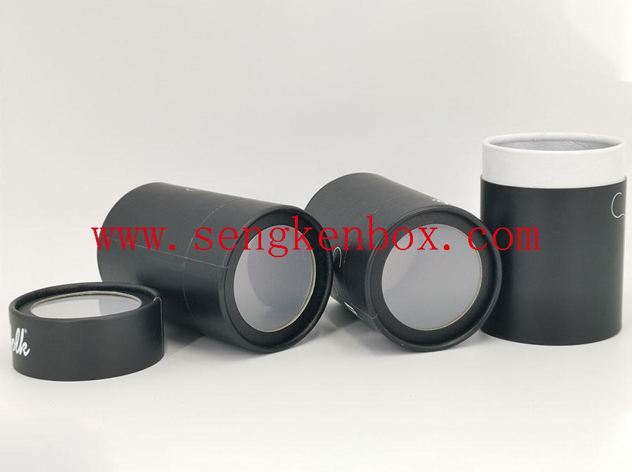 Black Cylinder Packaging Box Paper Tube Packaging