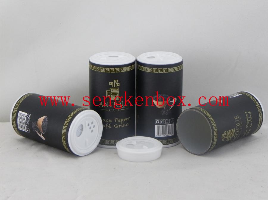 Grind Black Pepper Packaging Cardboard Paper Tube with Shaker Lid