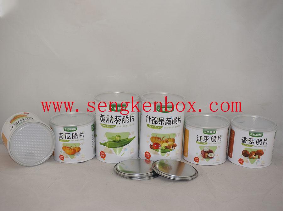 Packaging Paper Cans With Plastic Cover