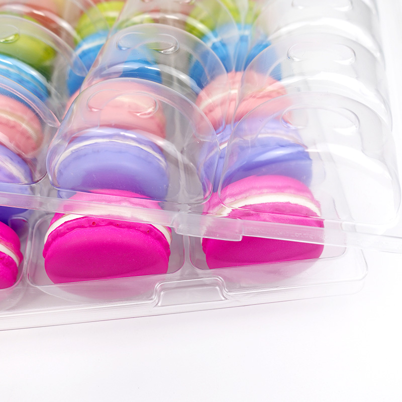 40 macaron plastic blister box