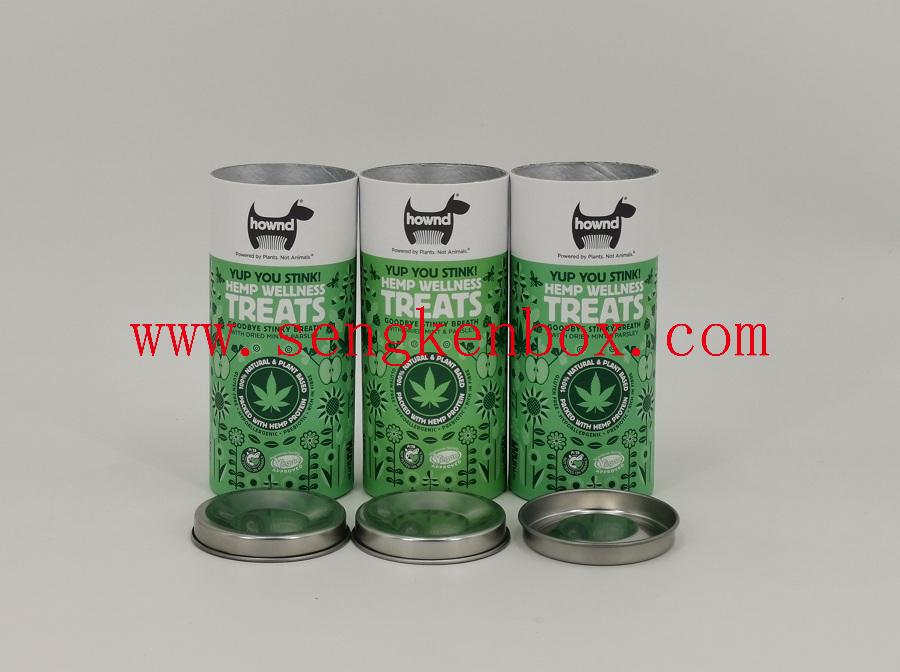 Rolled Edge Marijuana Food Paper Tube Packaging