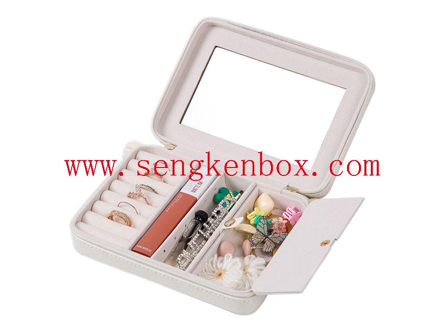 Saffiano Faux Jewelry Box 