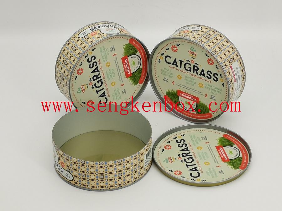 Catgrass Seeds Packaging Paper Cans