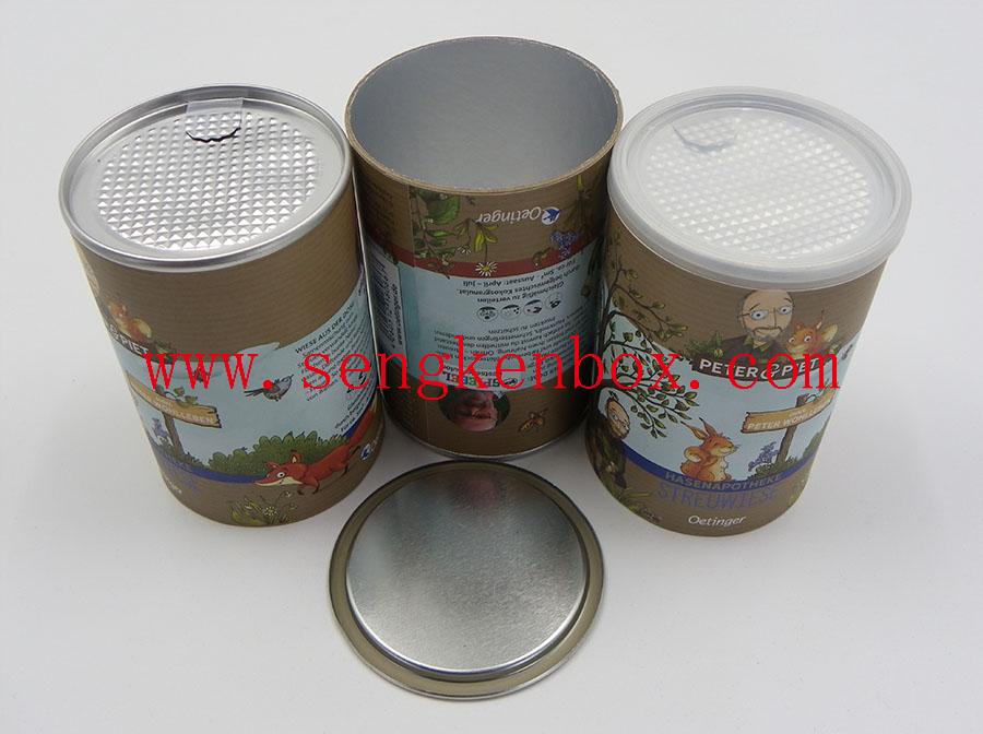 Paper Cans with Plastic Sealing Lids
