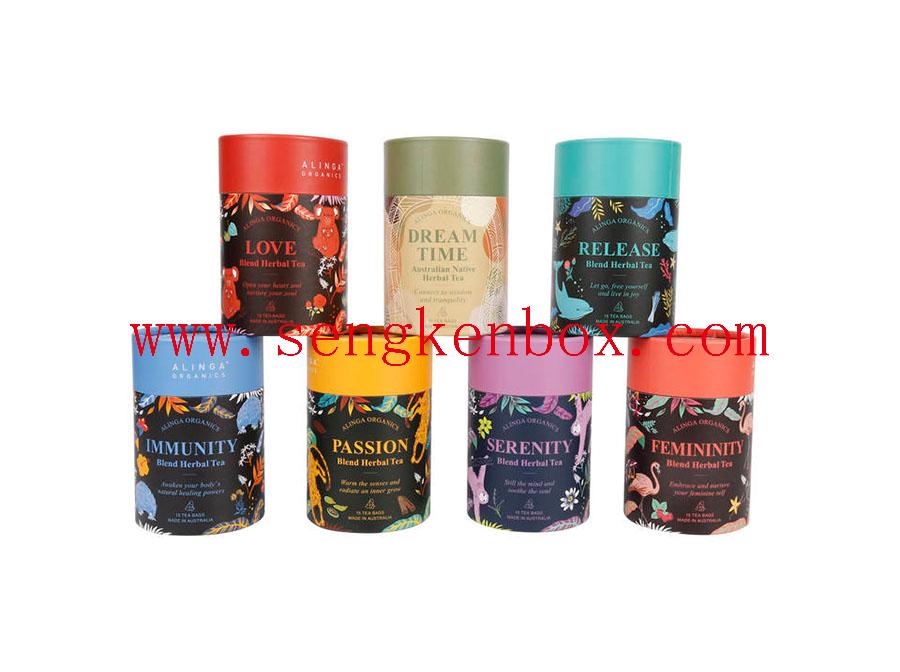 Tea Cylinder Edge Paper Tube Packaging