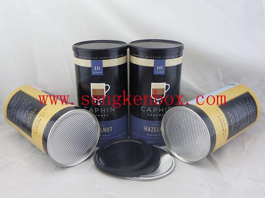 Hazelnut Coffee Packaging Paper Cans