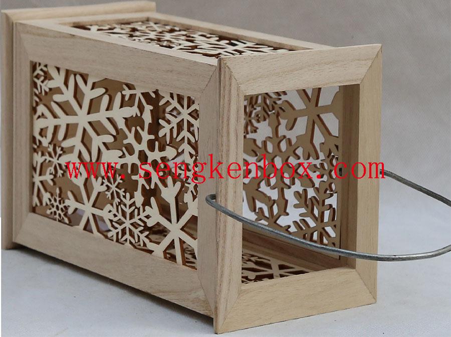 Snowflake Hollow Wooden Box