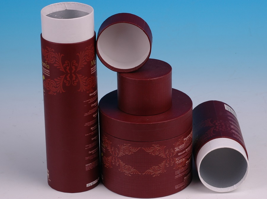 Large Diameter Paper Tube Box Packaging with Flat Cardboard Lid