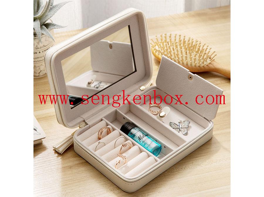 Small Travel Jewelry Leather Packaging Case