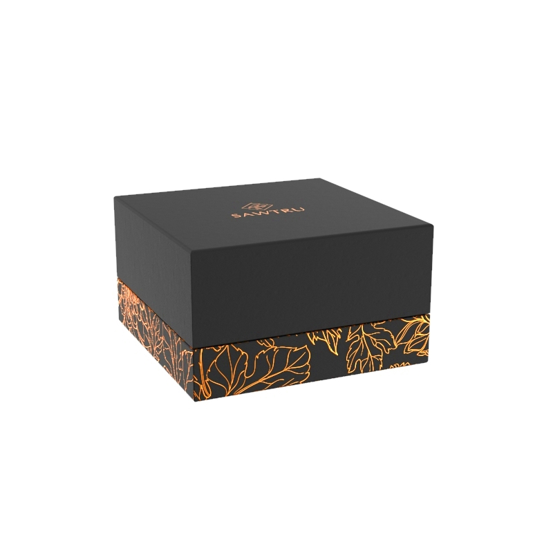 Custom Luxury Empty Black Base and Lid Perfume Package Box