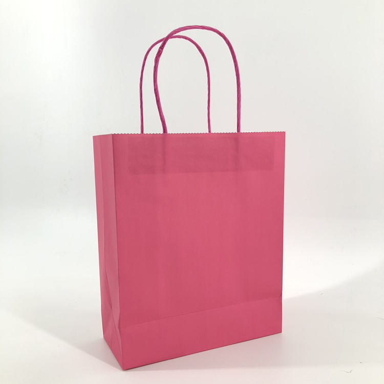 Factory Directly Kraft Paper Gift Bag with Twisted Handle