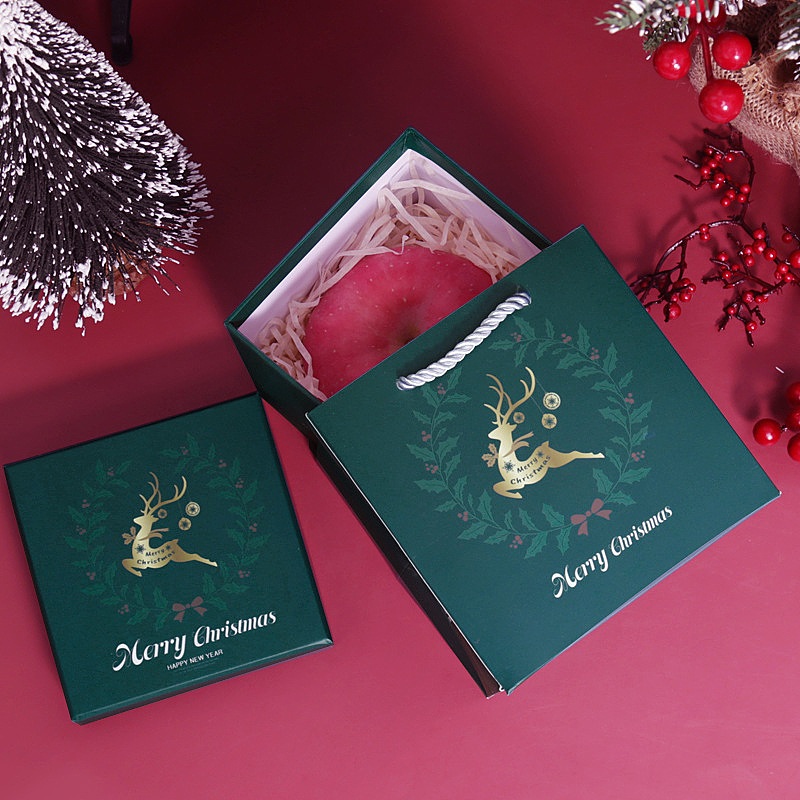 Custom Merry Christmas Eve Xmas Merry Apple Packaging Box