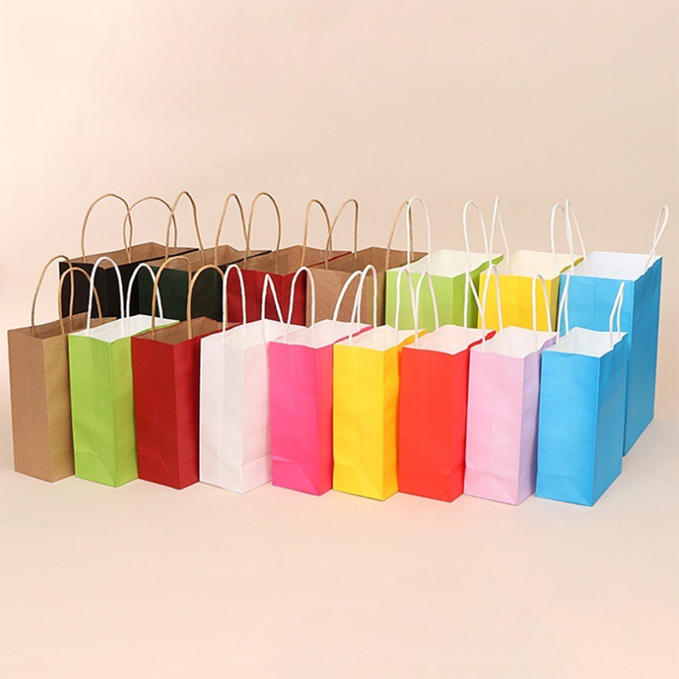 Recyclable Teal Kraft Paper Bag 10kg with Handles