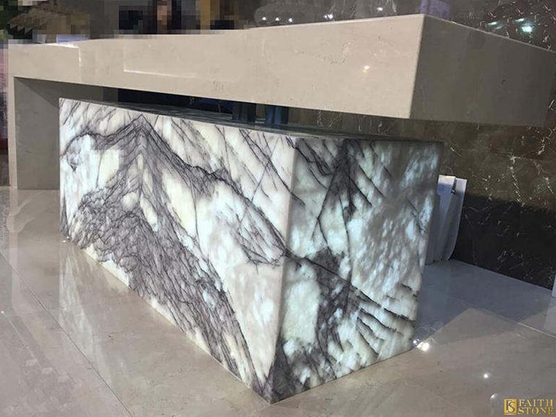 Ice White Milas Lilac Marble slab