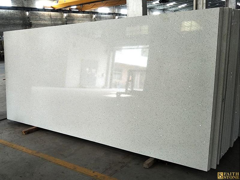 Sparkle White Crystal Quartz Slab