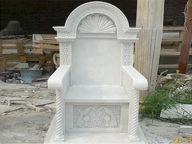 Hand Carved Marble Bench