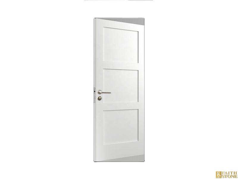 White Wooden 3 Panel Shaker Door