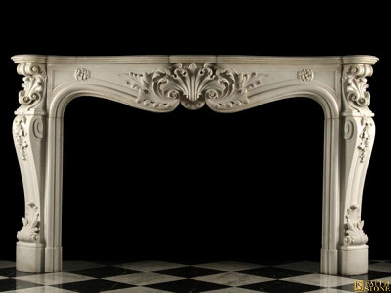 Antique Louis XV Rococo Chimneypiece