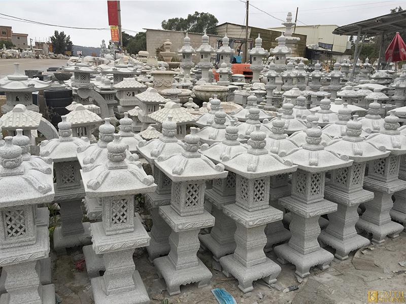 Granite Carved Pagoda Lantern