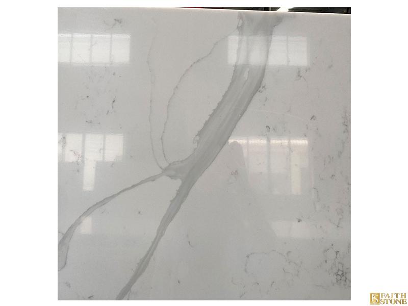 parkle Painting White Quartz Slab 