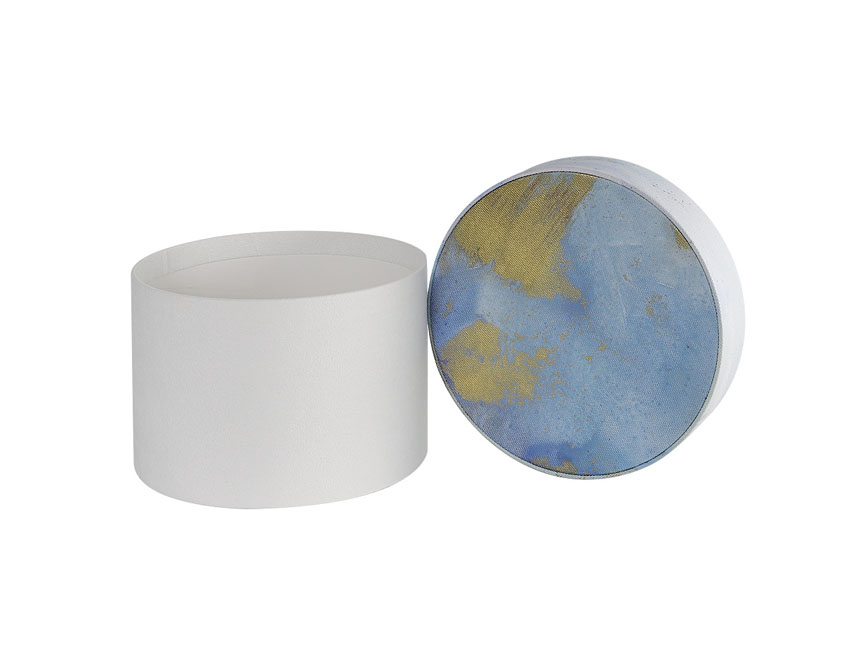 White Round Flower Paper Box