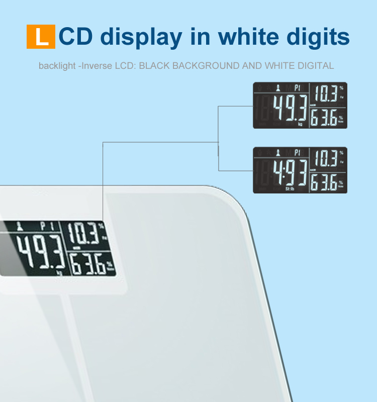 glass BMI Body Fat Percentage Tracker scale 