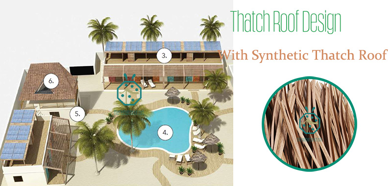 magical thatch roof designs with synthetic resin thatch roof tiles