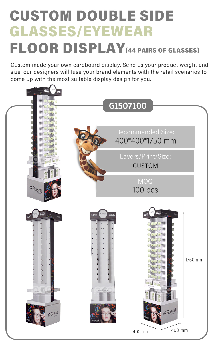 cardboard display sunglasses