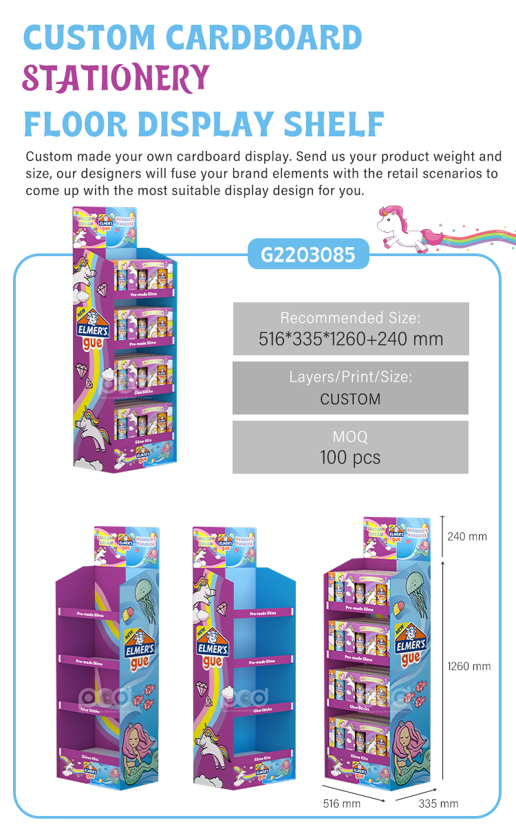 Point of sales display stand cardboard toy display rack 