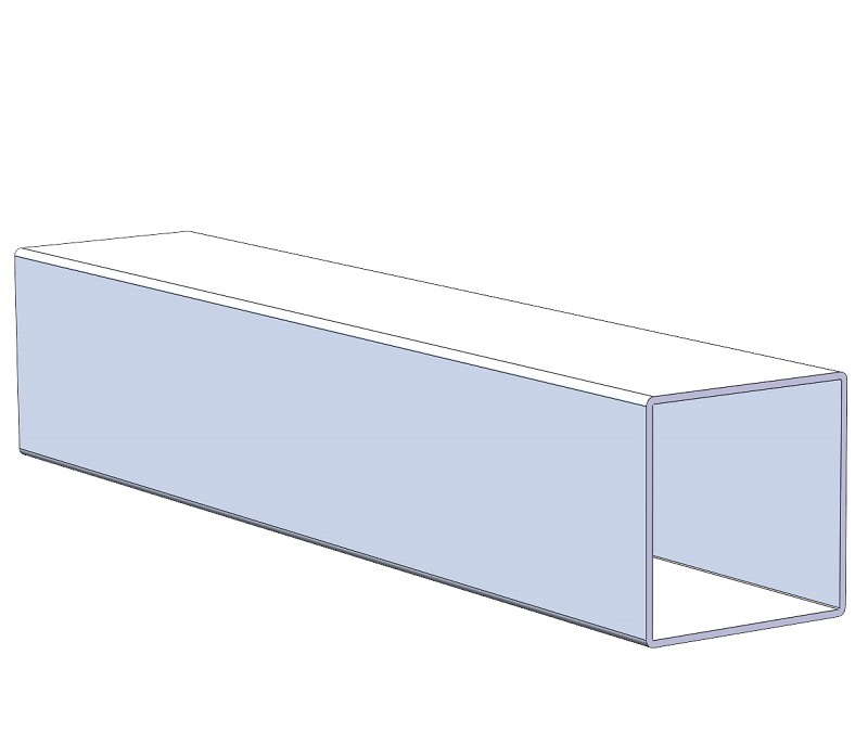 100×100mm Aluminum square tube (POW-CPS)